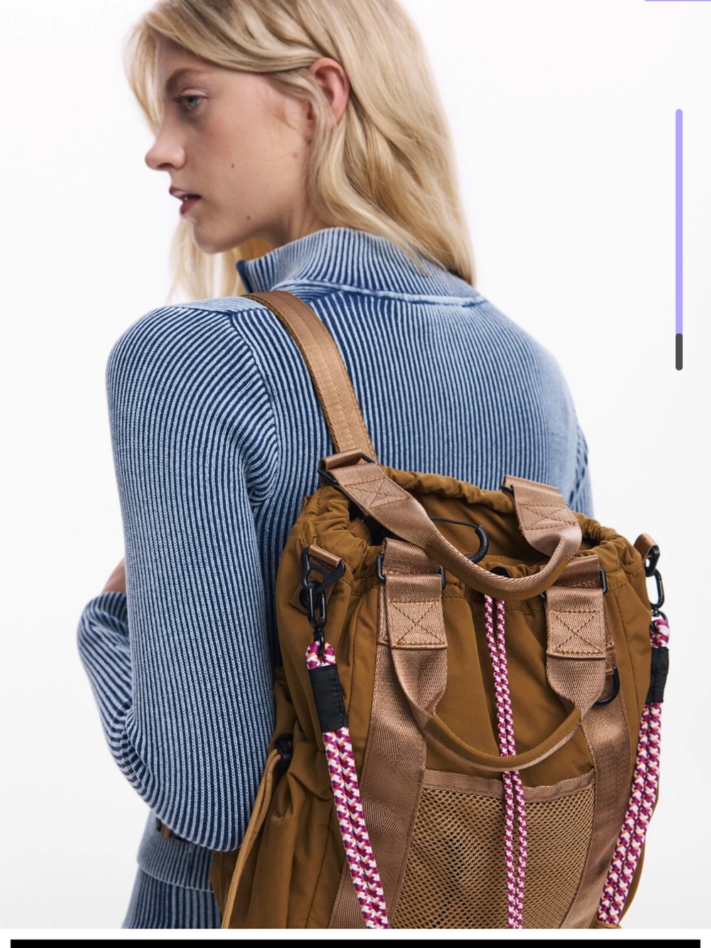 Desigual Multi Position Backpack with Drawstrings - NWT - Picture 2 of 6